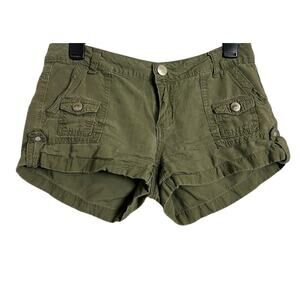 Harmony & Havoc Green Lyocell Shorts Cargo Skimmer Summer Juniors Womens